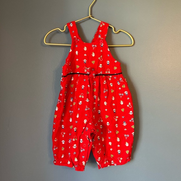 Vintage baby bgosh Christmas red bubble overalls - Picture 1 of 5